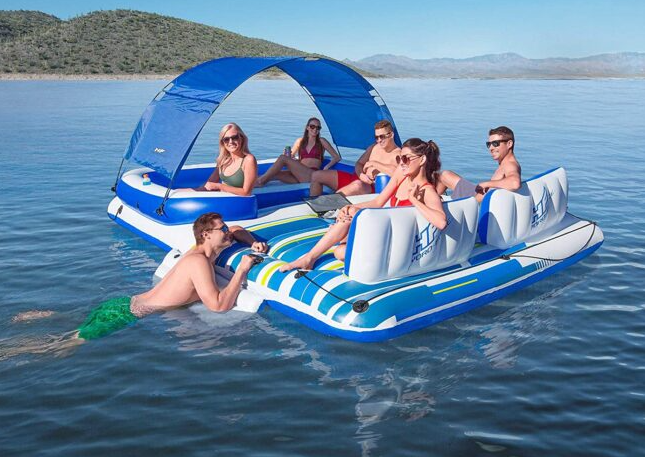 Tobin sports lake day 6-person inflatable party island upc